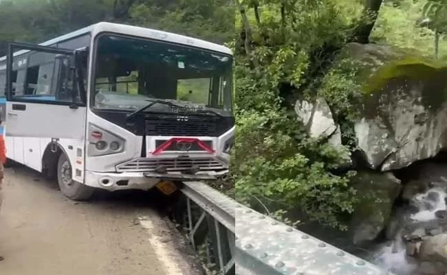 यहाँ रोडवेज बस हुई हादसे का शिकार, बाल बाल बची सवारियां..