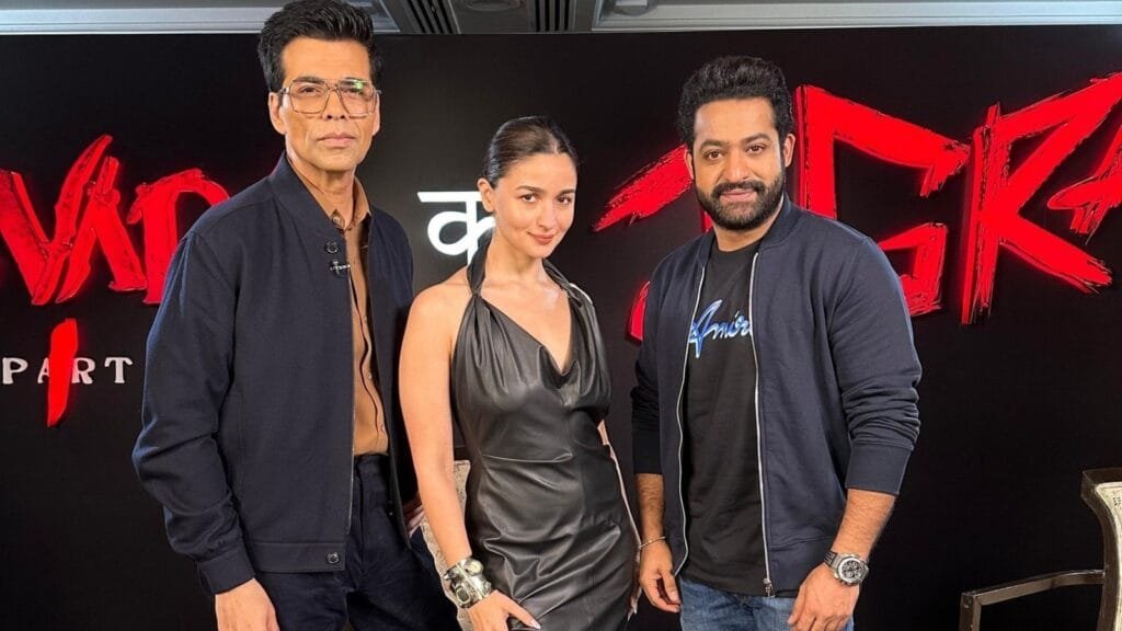 देवरा का जिगरा: आरआरआर की आलिया भट्ट, जूनियर एनटीआर ने अपनी फिल्मों के प्रचार के लिए करण जौहर से की बातचीत