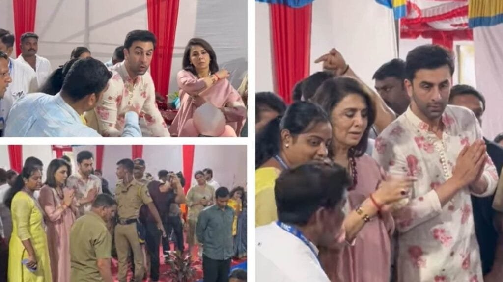 रणबीर कपूर ने मां नीतू कपूर के साथ मुंबई में गणपति की आरती की और विसर्जन किया। देखें | बॉलीवुड