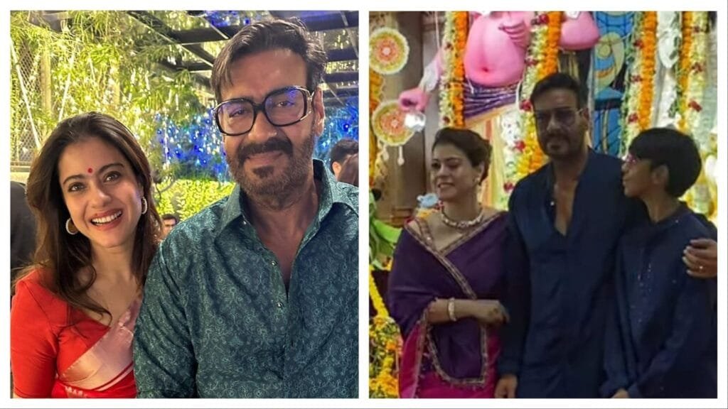 दुर्गा पूजा में एक आदर्श पारिवारिक तस्वीर के लिए काजोल ने अजय देवगन को चुटकी ली; प्रशंसक इसे ‘बीवी चीज़’ कहते हैं | बॉलीवुड
