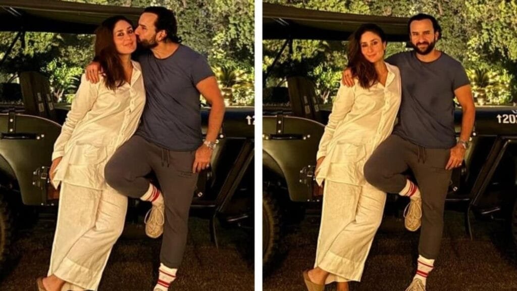 करीना कपूर, सैफ अली खान ने पटौदी पैलेस में चुंबन के साथ मनाई शादी की 12वीं सालगिरह | बॉलीवुड