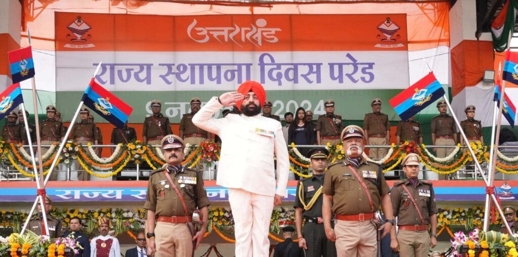 राज्य स्थापना दिवस पर पुलिस लाइन में राज्यपाल ने रैतिक परेड का निरीक्षण कर सलामी ली राज्य स्थापना दिवस पर पुलिस लाइन में राज्यपाल ने रैतिक परेड का निरीक्षण कर सलामी ली