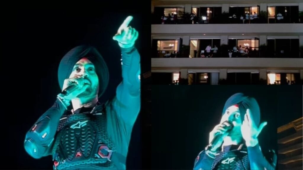 दिलजीत दोसांझ ने अहमदाबाद कॉन्सर्ट रोका, होटल की बालकनी से बिना टिकट के शो देख रहे प्रशंसकों को देखा। घड़ी