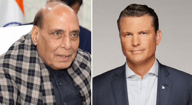 राजनाथ सिंह ने अमेरिकी समकक्ष से फोन पर की बात, रक्षा संबंधों को मजबूत बनाने पर की चर्चा राजनाथ सिंह ने अमेरिकी समकक्ष से फोन पर की बात, रक्षा संबंधों को मजबूत बनाने पर की चर्चा