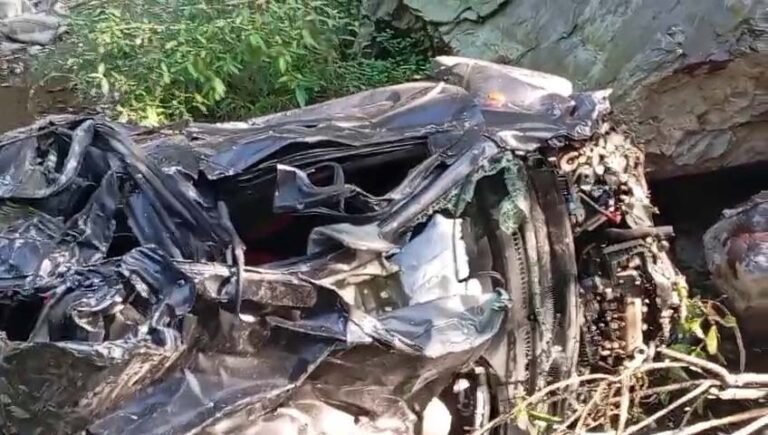कार खाई में गिरने से 3 शिक्षकों की मौत कार खाई में गिरने से 3 शिक्षकों की मौत